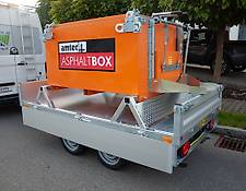 Amtec Thermocontainer Anhänger mit Asphaltbox 1,5 oder 2 t Zuladung